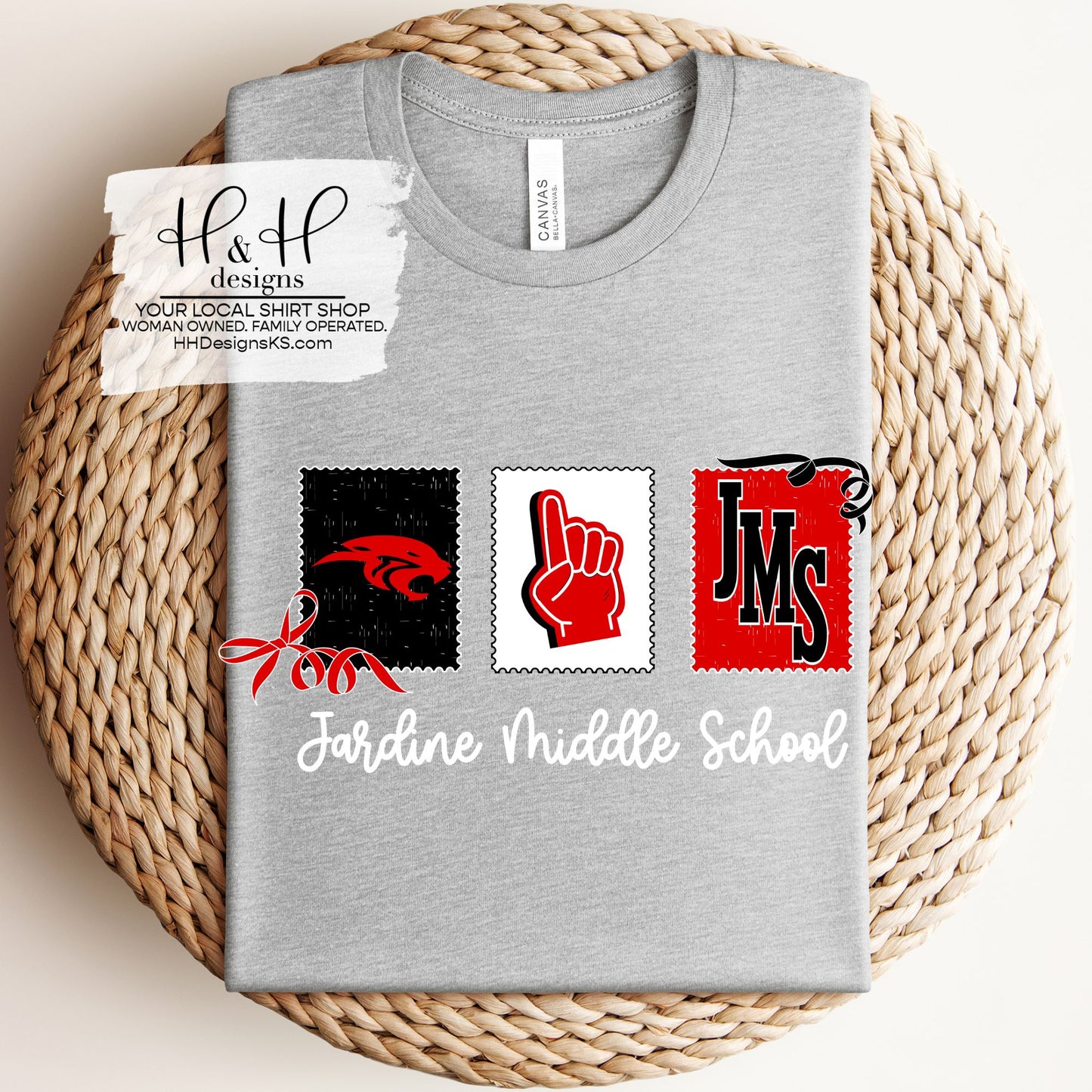 Jardine Jaguars Stamps and Bows ~ Customize with Sport ~ HH399