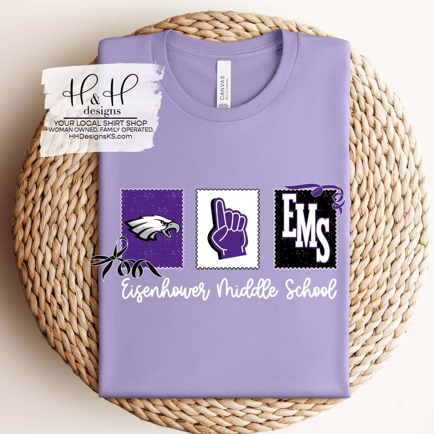 Eisenhower Eagles Stamps and Bows ~ Customize with Sport ~ HH402