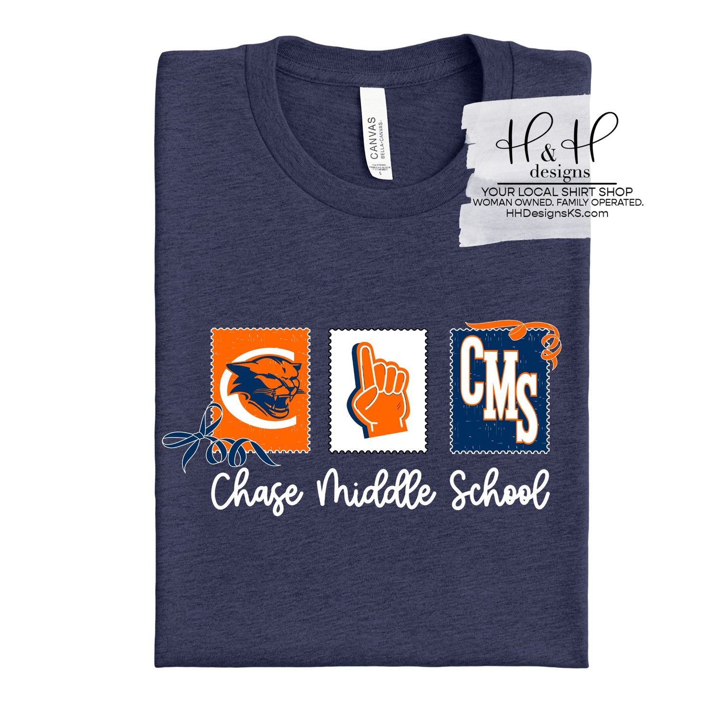 Chase Cougars Stamps and Bows ~ Customize with Sport ~ HH403