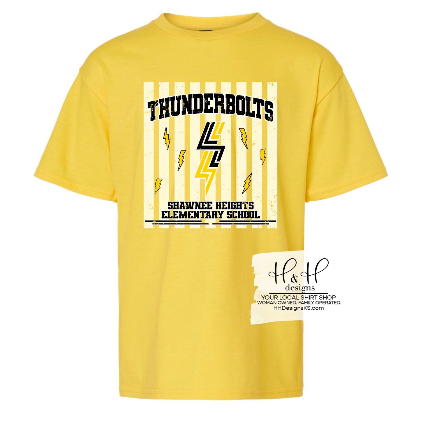 Thunderbolts Monotone Lined ~ Shawnee Heights Elementary School PTO Fundraiser ~ HH607