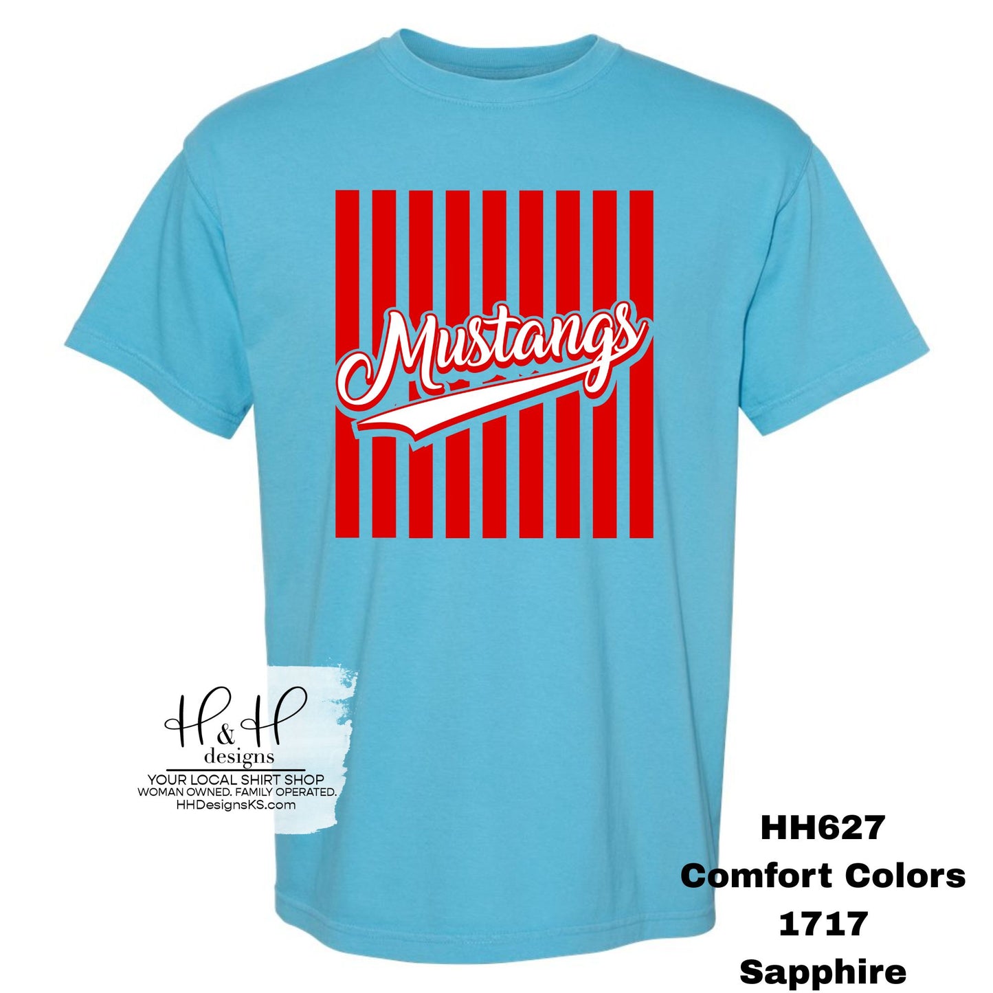 Tecumseh South Staff Shirts 2026 ~ HH627 ~ Mustangs Retro Lined