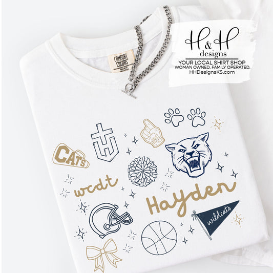 Hayden Cheer Game Day Spirit Outline ~ Hayden Dance Fundraiser ~ HH662