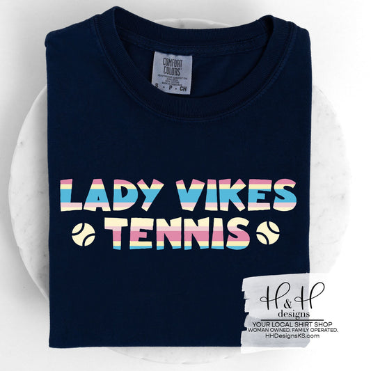 Lady Vikes Tennis Pastel Stripes ~ Lady Vikes Tennis 2026 ~ HH751