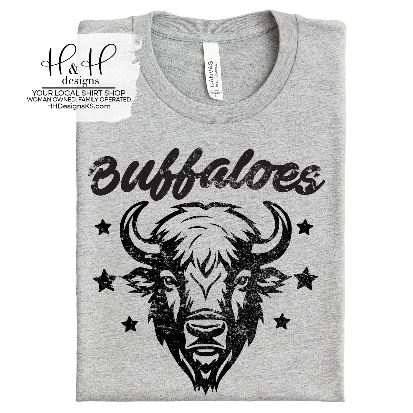 Buffaloes Distressed Script ~ HH761