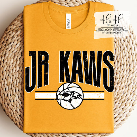 Jr. Kaws Basketball Distressed Warp ~ Jr. Kaws Basketball Fundraiser ~ HH768