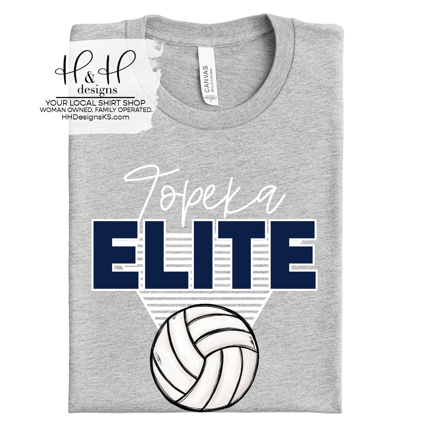 Topeka Elite Volleyball Striped Pennant ~ Topeka Elite Volleyball ~ HH770