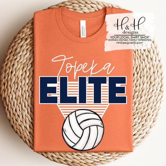 Topeka Elite Volleyball Striped Pennant ~ Topeka Elite Volleyball ~ HH770