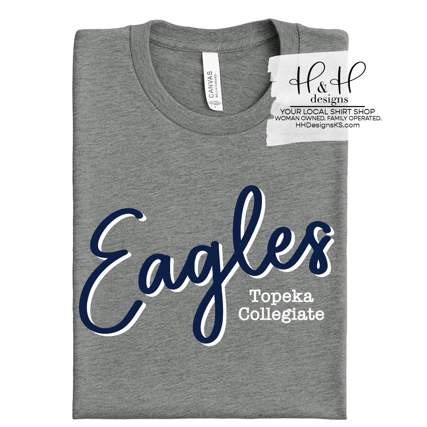 Topeka Collegiate Handlettered Eagles Script ~ HH798