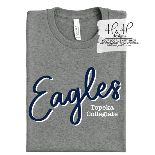 Topeka Collegiate Handlettered Eagles Script ~ HH798