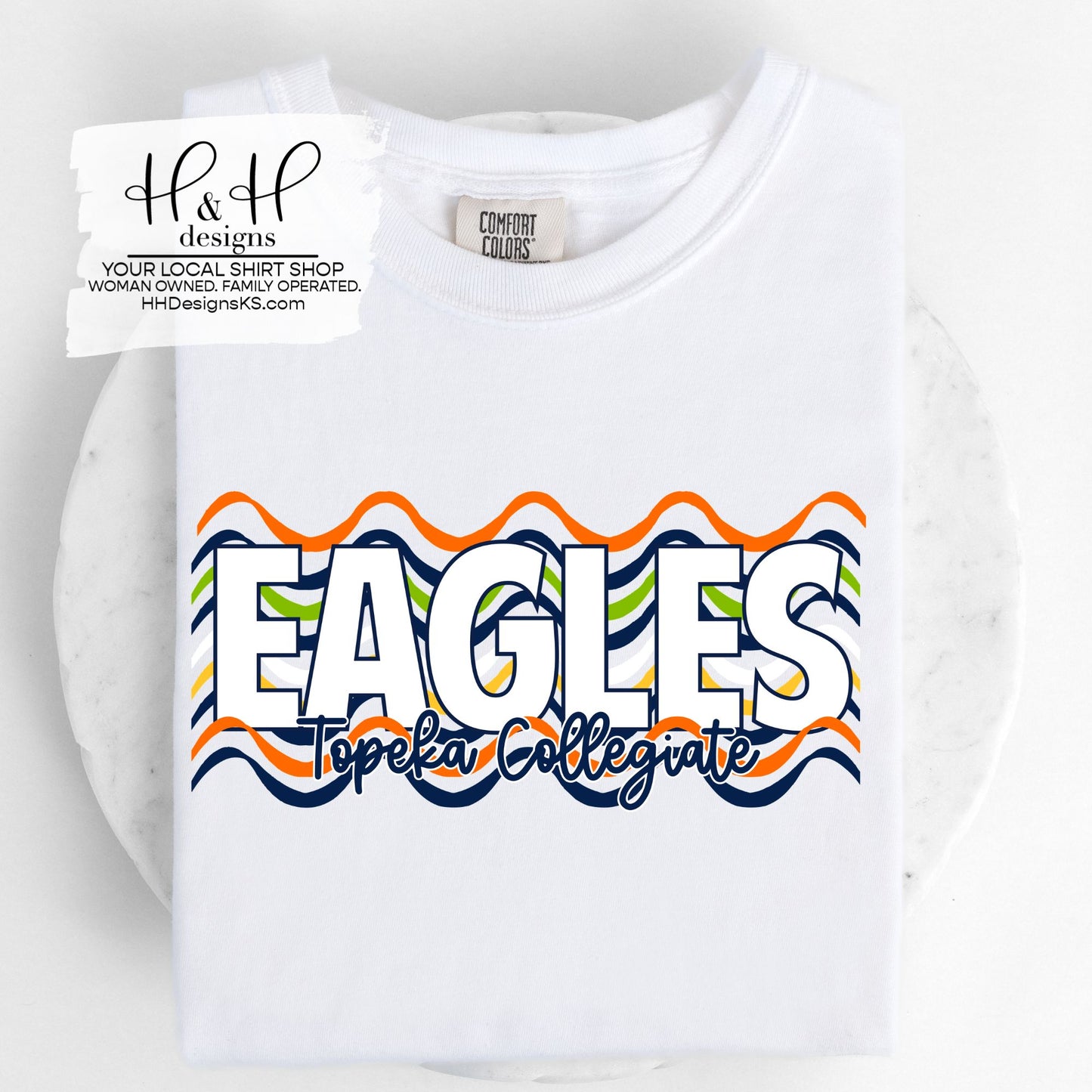 Eagles Ombre Wavy ~ Topeka Collegiate ~ HH800