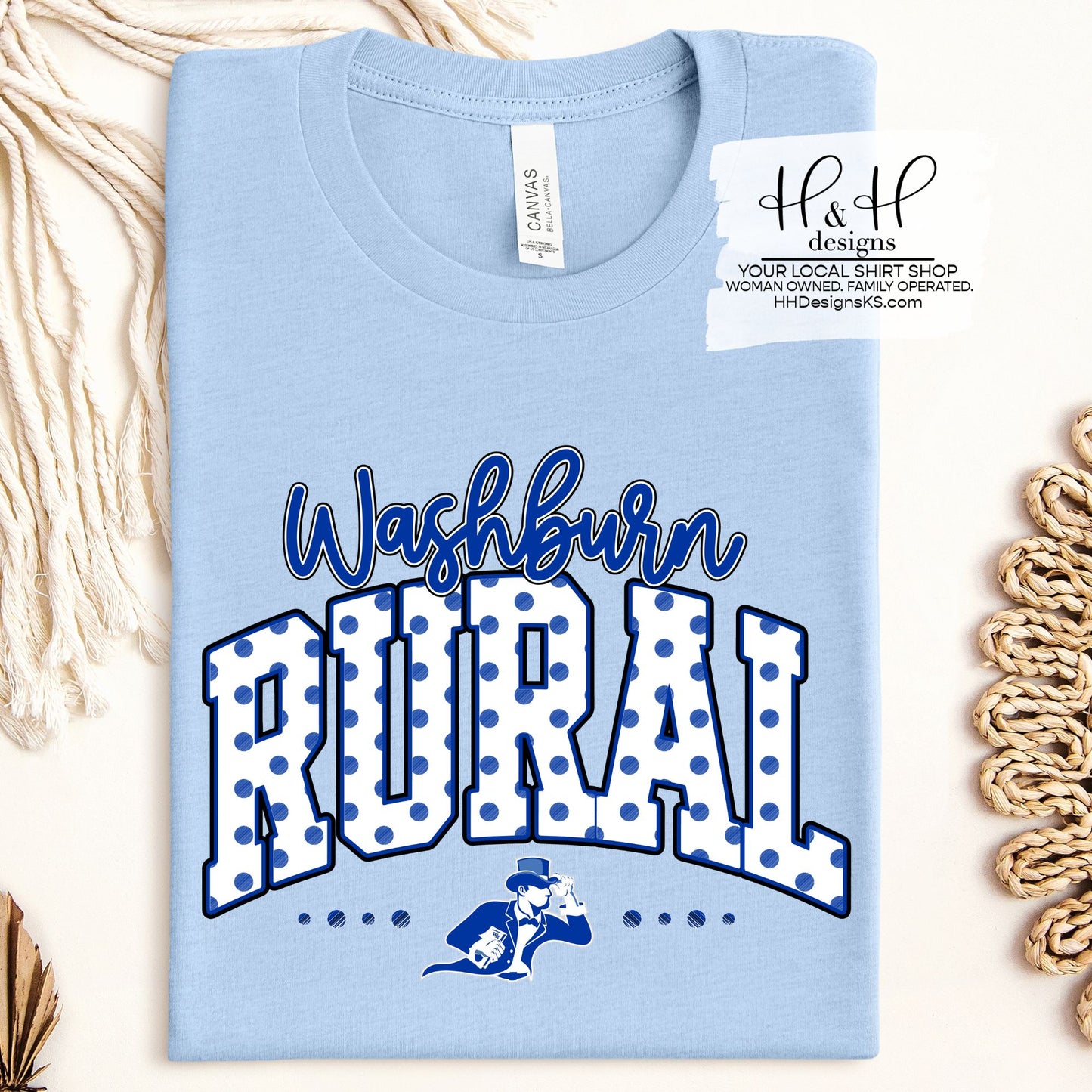 Washburn Rural Polka Dot Arch ~ Customize for your sport or club! ~ HH872