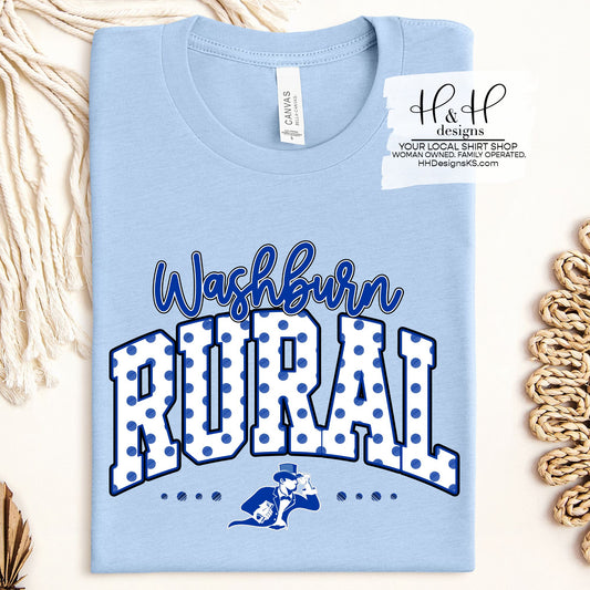Washburn Rural Polka Dot Arch ~ Customize for your sport or club! ~ HH872