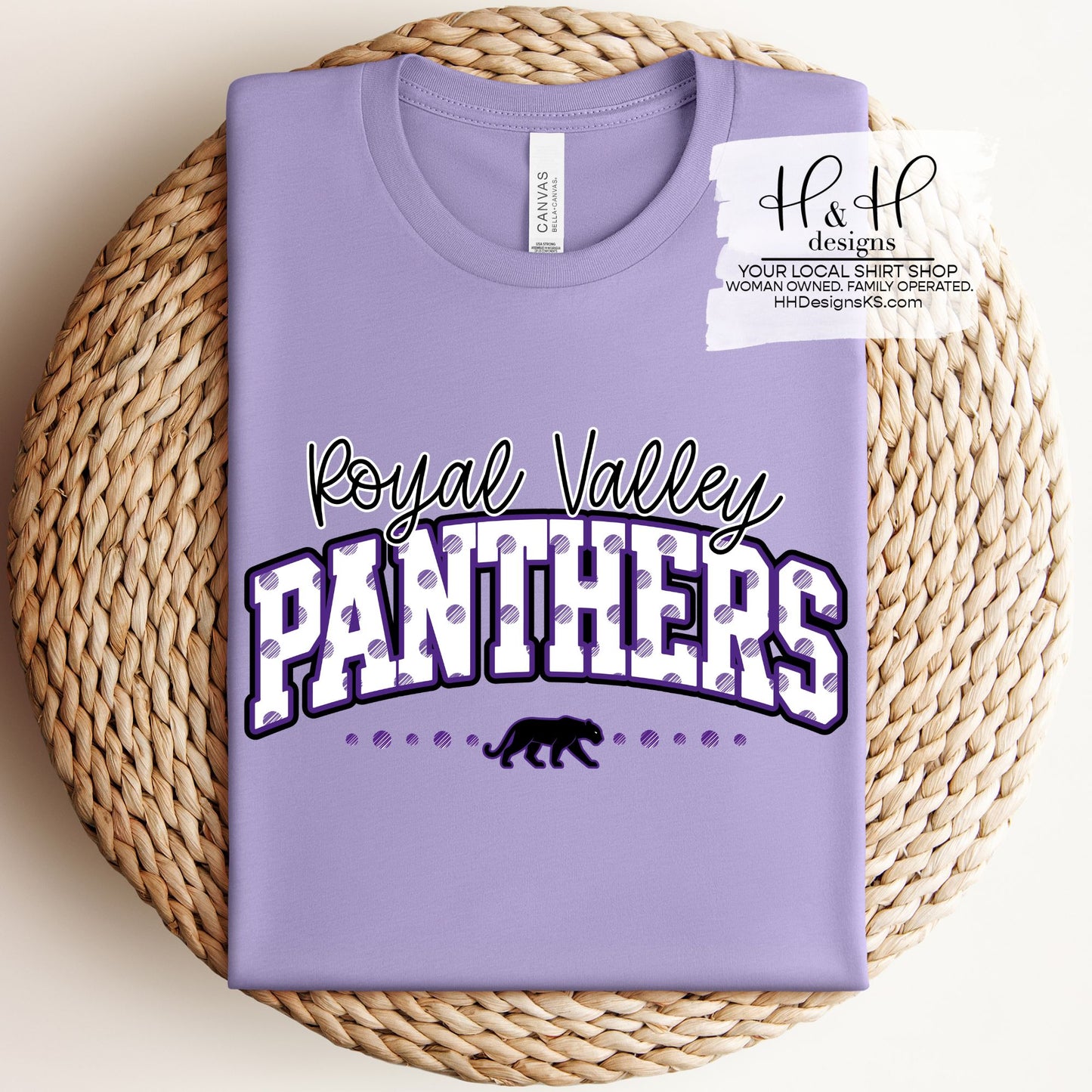 Royal Valley Panthers Polka Dot Arch ~ HH924
