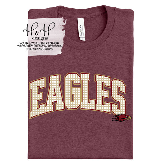 Silver Lake Eagles Plaid Arch~ Customize for your sport or club! ~ HH968