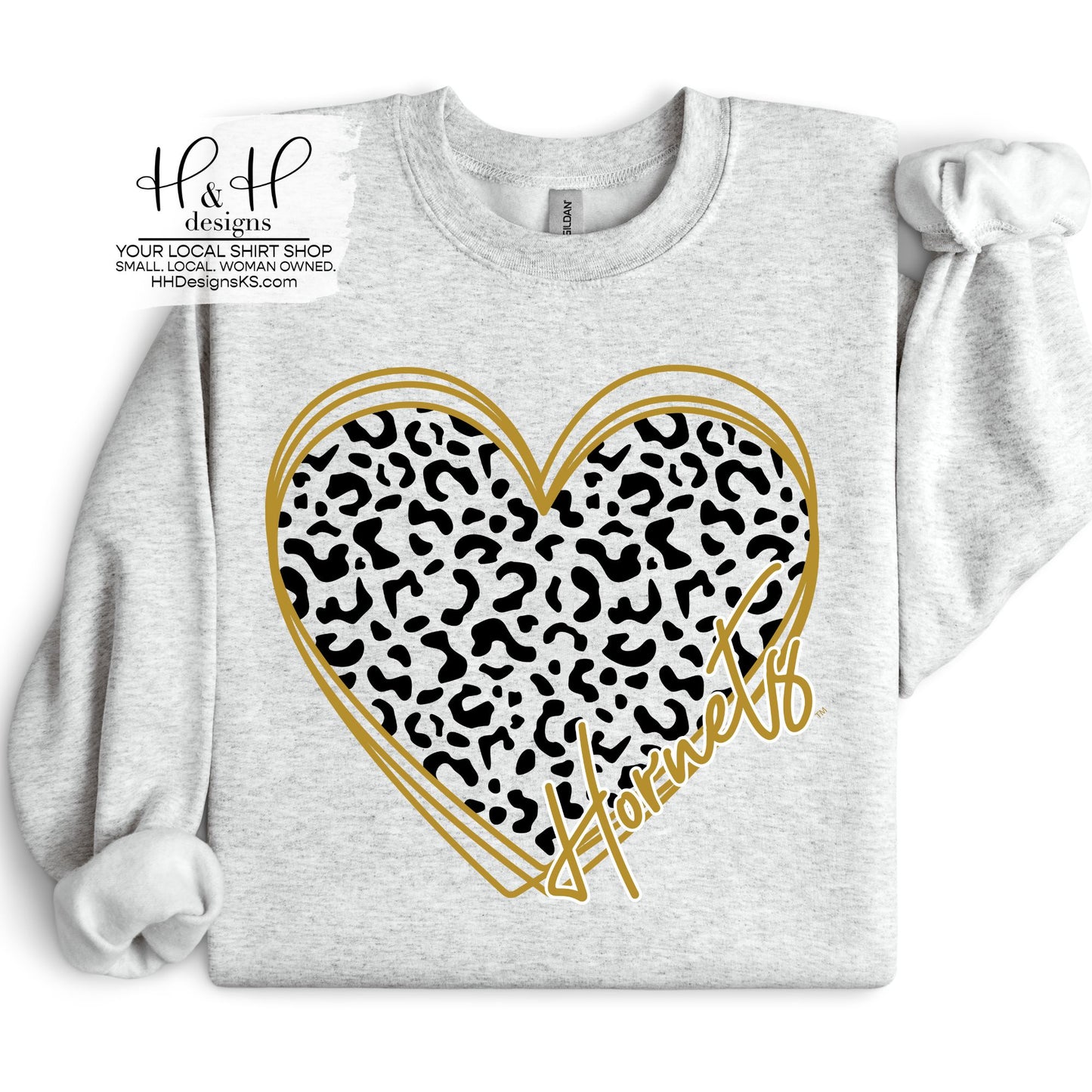Hornet Hallow Leopard Heart ~ Licensed Apparel ~ HHESU102
