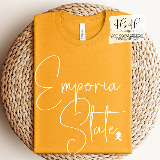 Emporia State Swirly Script ~ Licensed Apparel ~ HHESU108