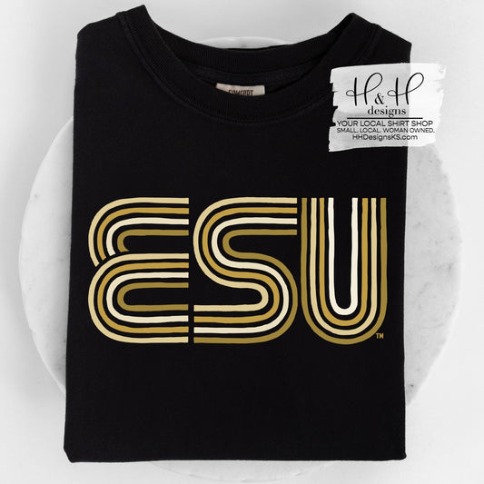 ESU Lined Initials ~ Licensed Apparel ~ HHESU117