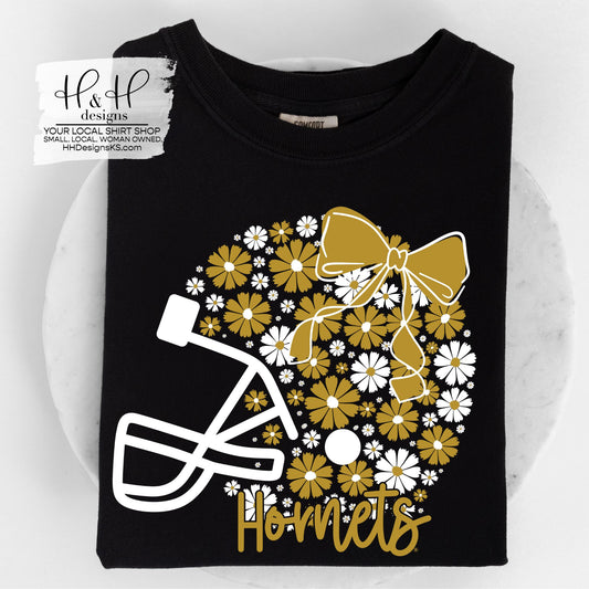 Hornets Floral Helmet ~ Licensed Apparel ~ HHESU118