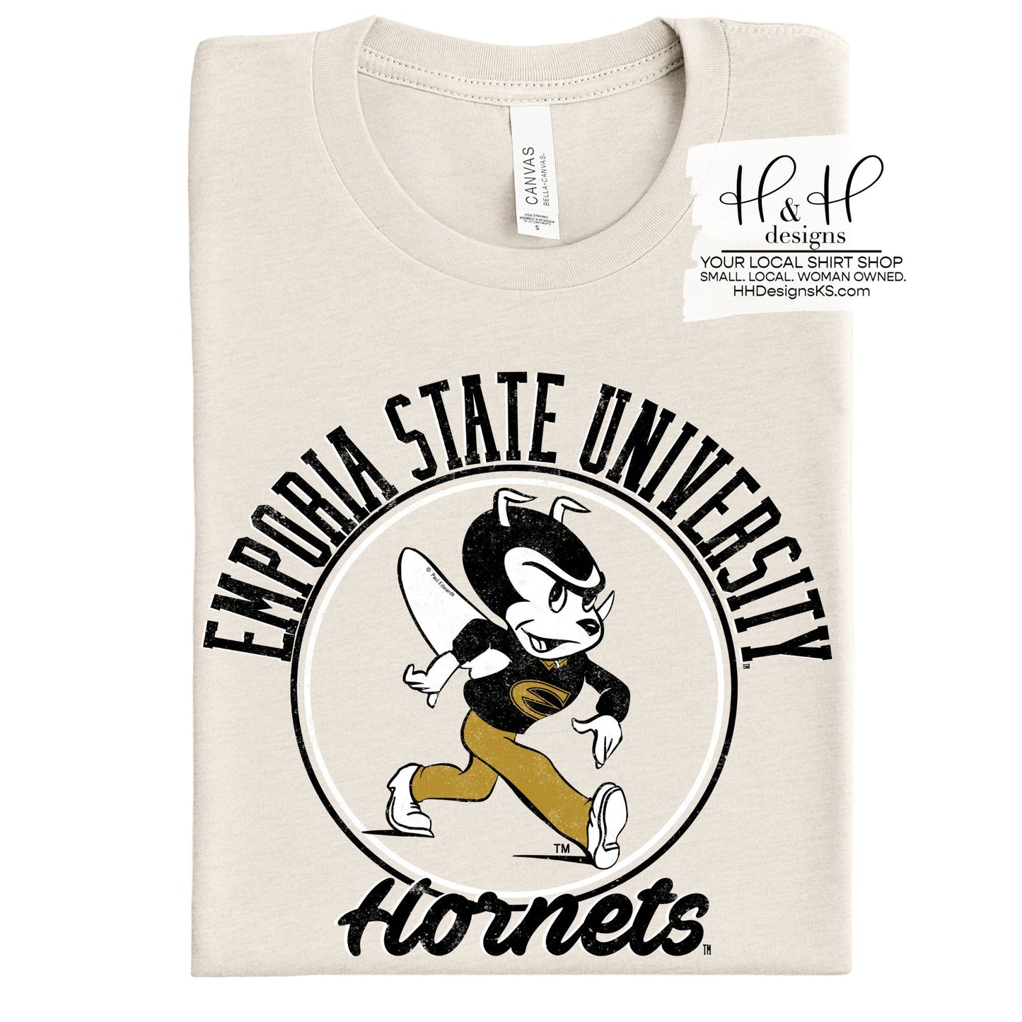 Emporia State Distressed Round ~ HHESU119