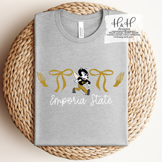 Emporia State Coquette Track Bows ~ Licensed Apparel ~ HHESU131