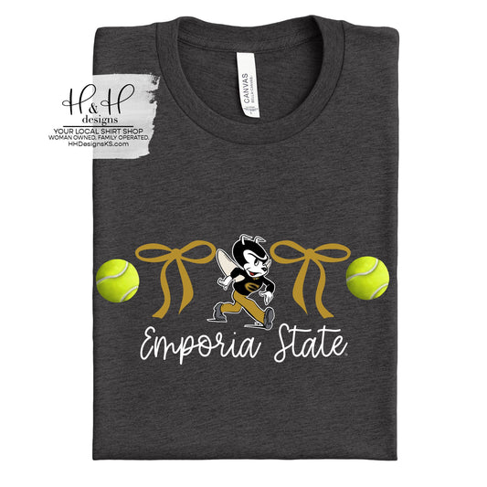 Emporia State Coquette Tennis Bows ~ Licensed Apparel ~ HHESU132