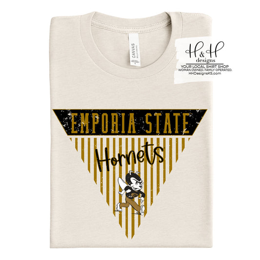 Emporia State Striped Pennant ~ Licensed Apparel ~ HHESU141