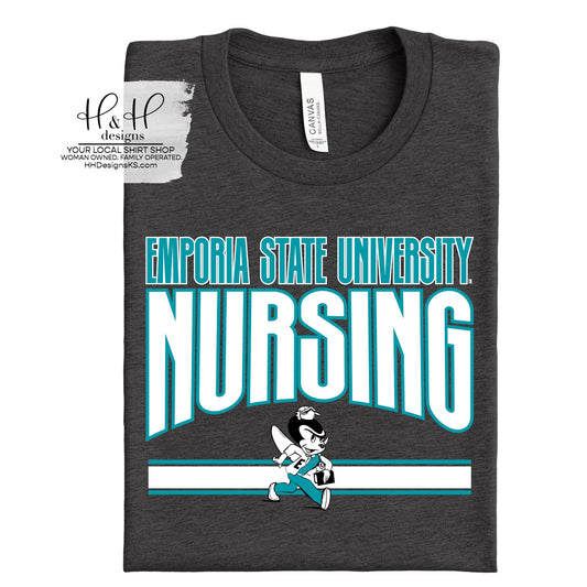 Emporia State University Nursing Warp ~ Licensed Apparel ~ HHESU147