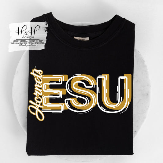ESU Hornets Sketch Initials ~ Licensed Apparel ~ HHESU153