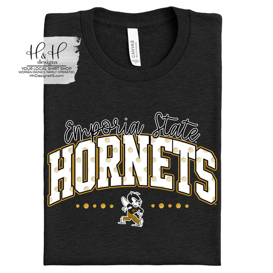 Emporia State Hornets Polka Dot Arch ~ Licensed Apparel ~ HHESU154