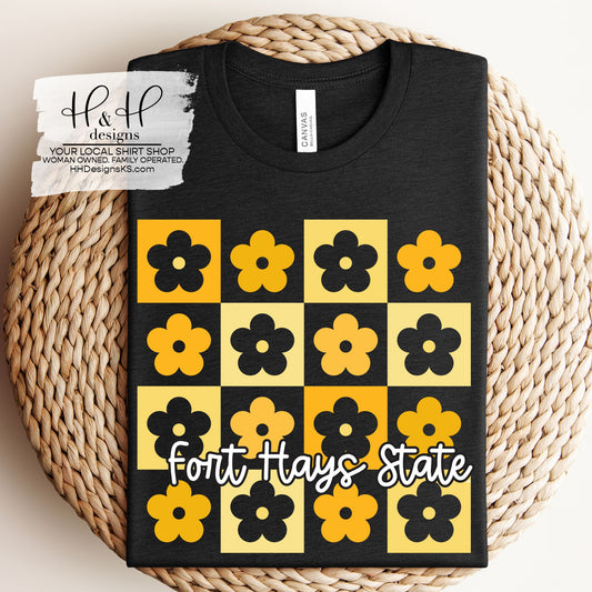 Fort Hays State Daisy Block ~ Licensed Apparel ~ HHFHSU104
