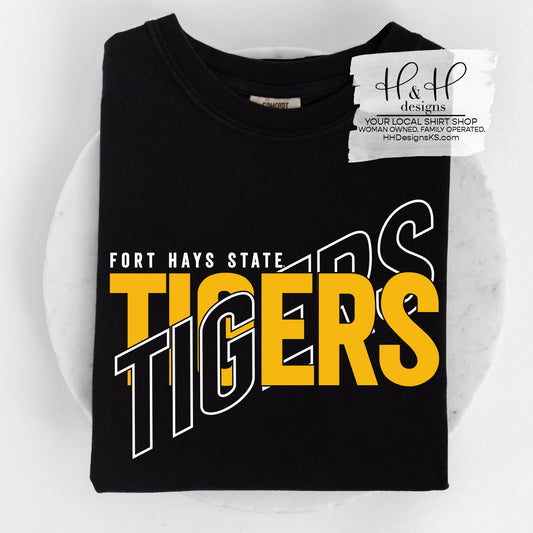 Fort Hays State Tigers Double Vision ~ Licensed Apparel ~ HHFHSU105