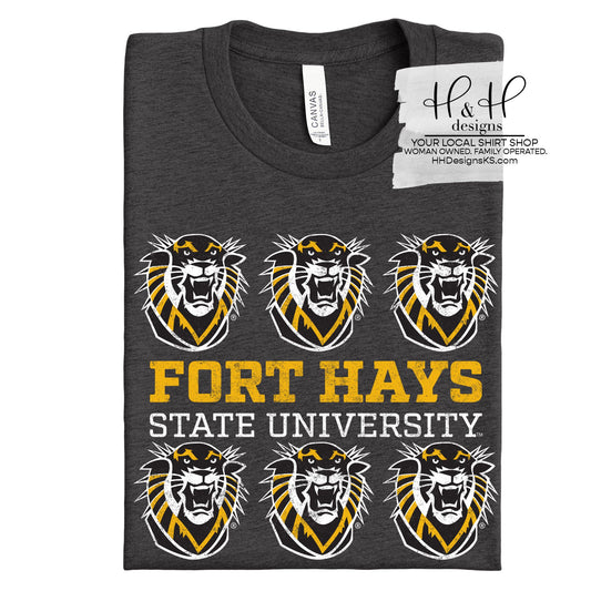 Fort Hays State University Distressed Tigers ~ Licensed Apparel ~ HHFHSU111