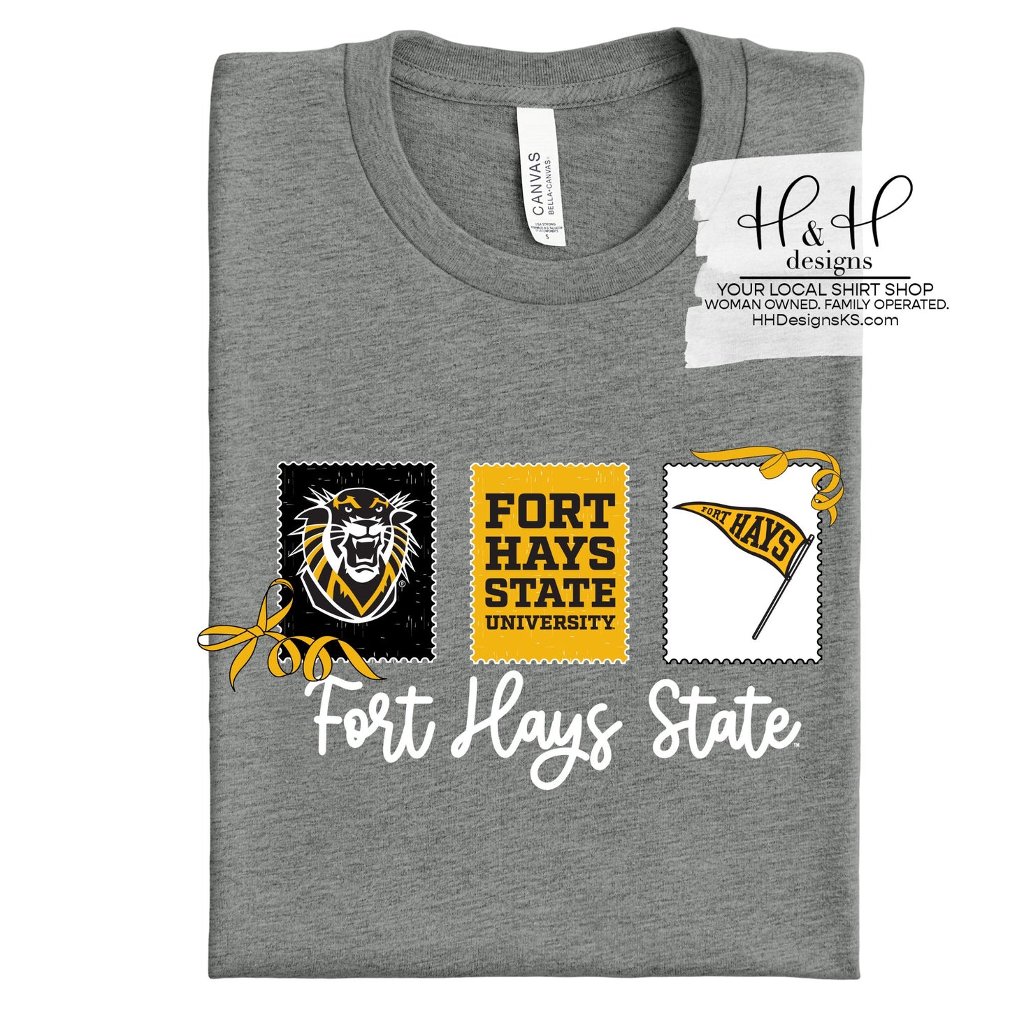 Fort Hays State Stamps and Bows ~ Licensed Apparel ~ HHFHSU113