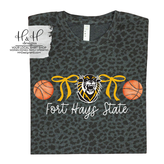 Fort Hays State Basketball Coquette Bows  ~ Licensed Apparel ~ HHFHSU114