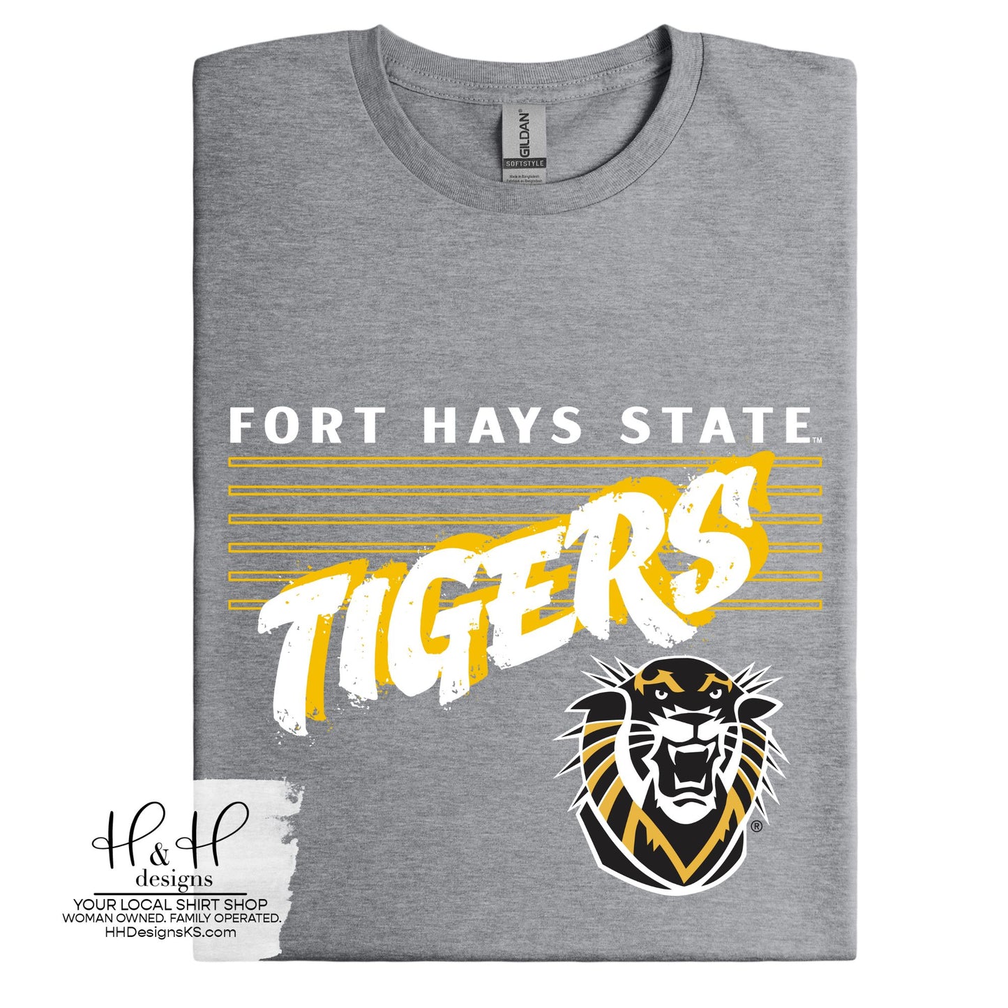 Tigers Six Rectangles  ~ Licensed Apparel ~ HHFHSU117
