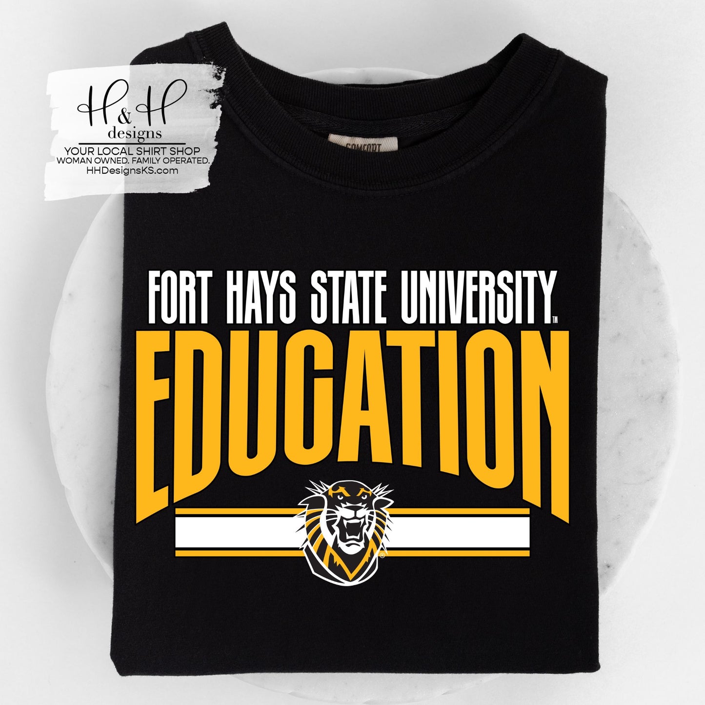 Fort Hays State Education Warp  ~ Licensed Apparel ~ HHFHSU134