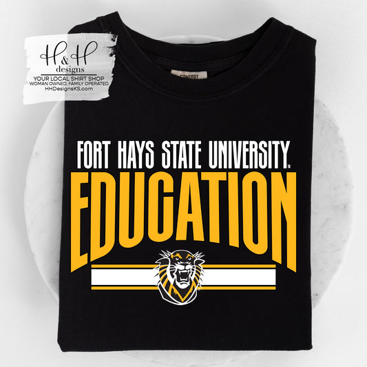 Fort Hays State Education Warp  ~ Licensed Apparel ~ HHFHSU134