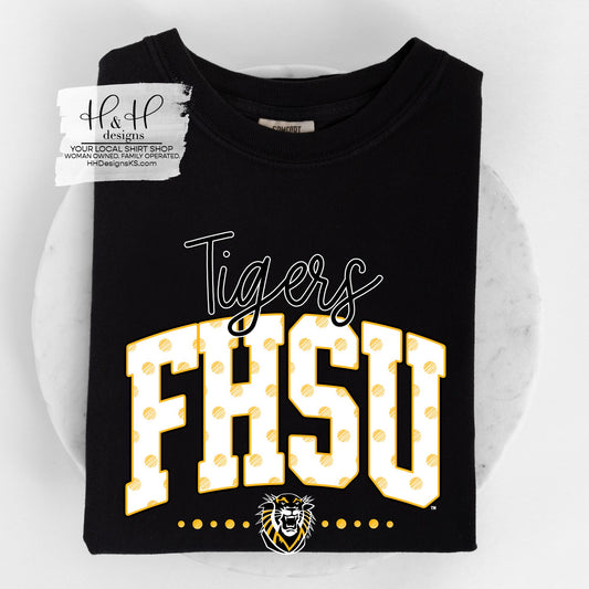 FHSU Tigers Polka Dot Arch ~ Licensed Apparel ~ HHFHSU144