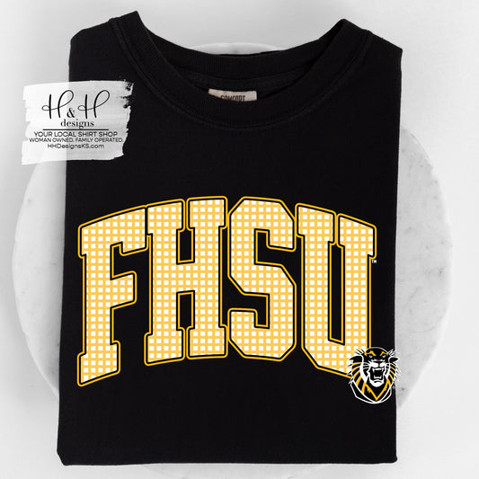 FHSU Plaid Arch ~ Licensed Apparel ~ HHFHSU146