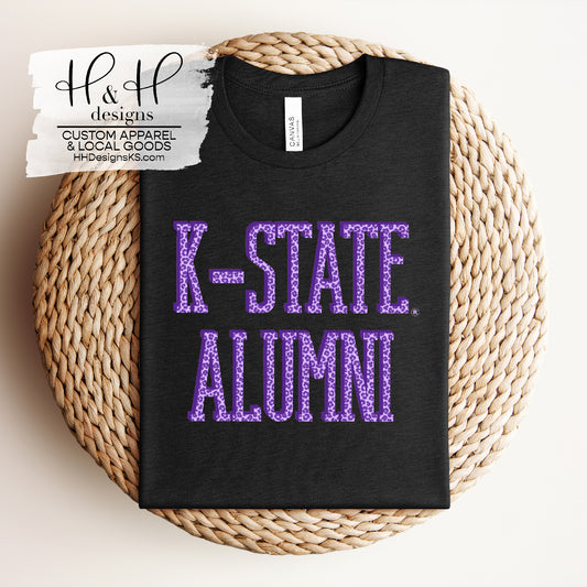 Purple Animal Print K-State Alumni ~ HHKSU123 ~ Licensed K-State Apparel