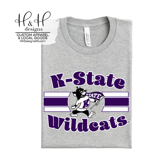 K-State Wildcats Classic Triple Line With Logo ~ HHKSU128 ~ Licensed K-State Apparel