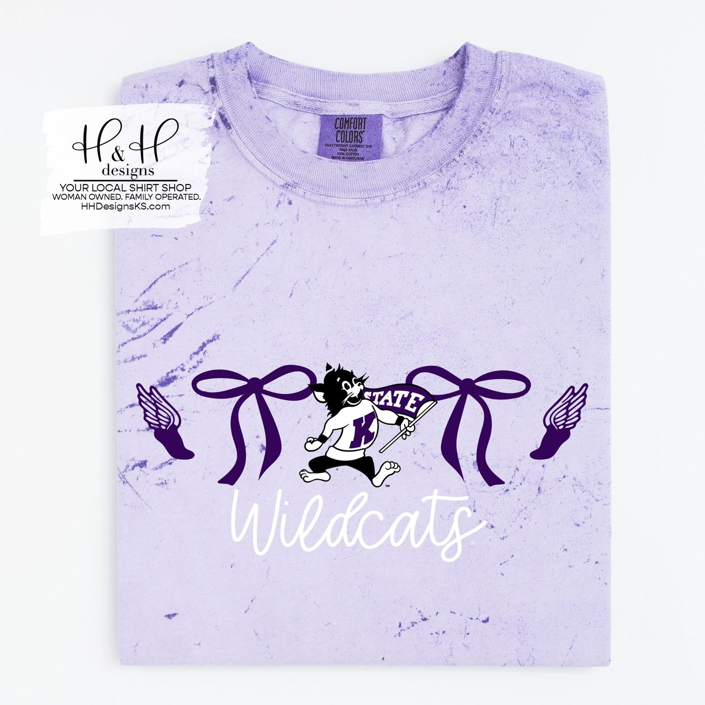 K-State Coquette Track Bows ~ Licensed Apparel ~ HHKSU186