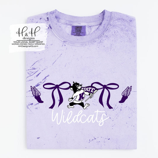 K-State Coquette Track Bows ~ Licensed Apparel ~ HHKSU186