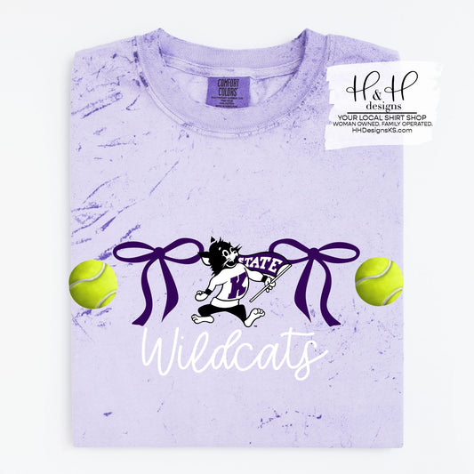 K-State Coquette Tennis Bows ~ Licensed Apparel ~ HHKSU187