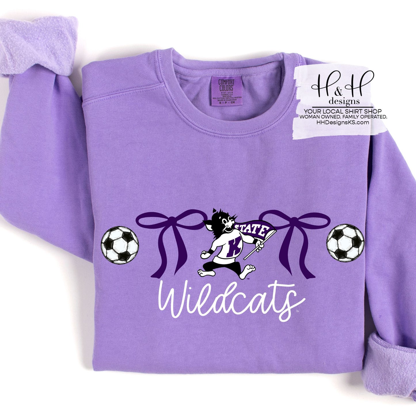 K-State Coquette Soccer Bows ~ Licensed Apparel ~ HHKSU189