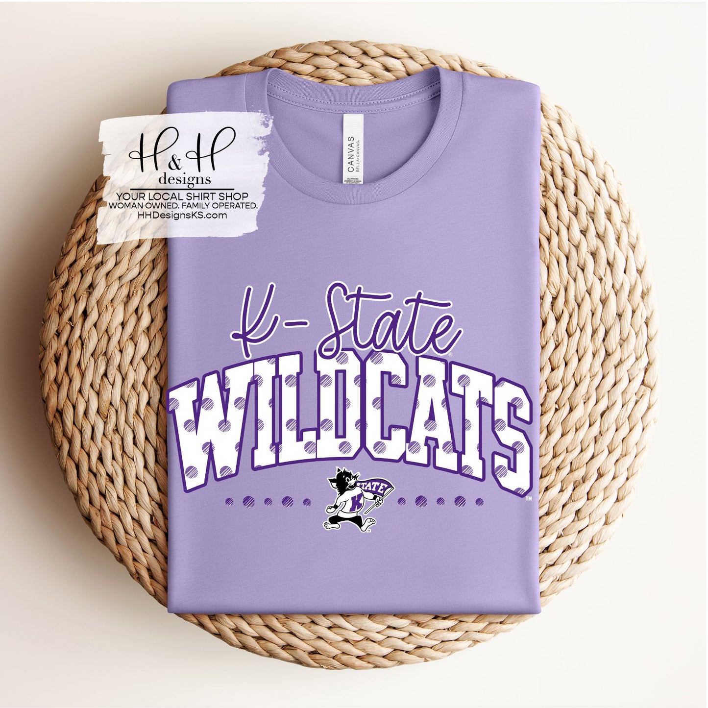 K-State Wildcats Polka Dot Arch  ~ Licensed Apparel ~ HHKSU213