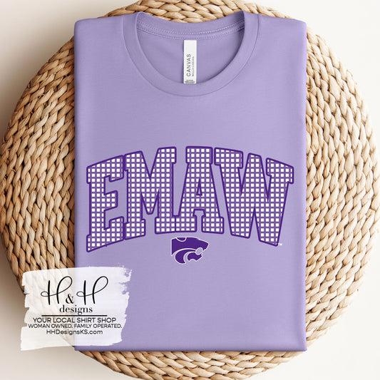 EMAW Plaid Arch ~ K-STATE Licensed Apparel ~ HHKSU220