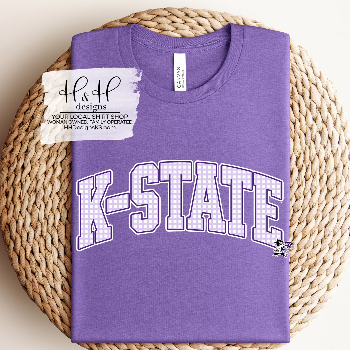 K-State Plaid Arch ~ K-STATE Licensed Apparel ~ HHKSU221