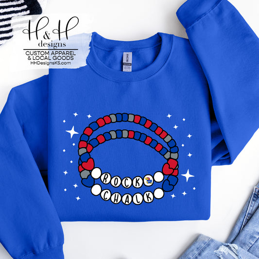 Rock Chalk Friendship Bracelets~ Licensed Apparel ~ HHKU119