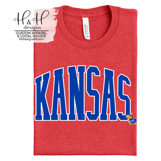 Kansas Arch - Blue  ~ Licensed Apparel ~ HHKU120